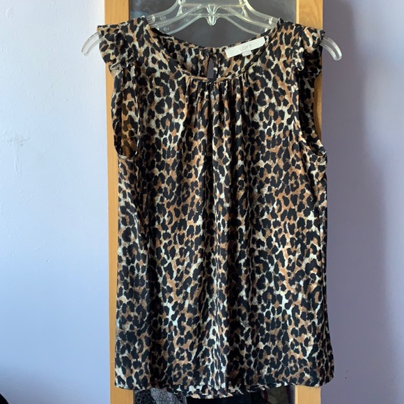 LOFT | Animal Print Sleeveless Top • Small - Picture 1 of 3